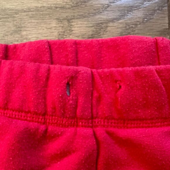 PINK Victoria's Secret Sweatpants Size XS Red/Blue Stripe Fleece Wide Leg - Picture 3 of 13